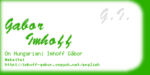 gabor imhoff business card
